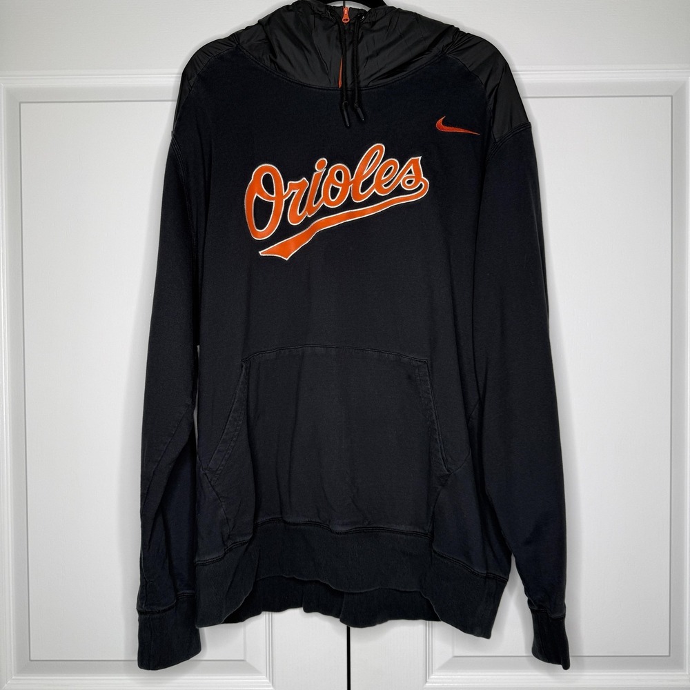 Baltimore Orioles Hoodie Mens 3XL Black MLB Baseball‎ Nike Pullover Fleece
